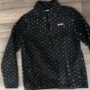 Vineyard Vines Women’s Black/White Pullover Sherpa Size: M